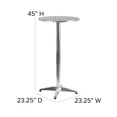 thumbnail image 2 of Flash Furniture 23.25'' Round Aluminium Folding Bar Height Table, 2 of 6