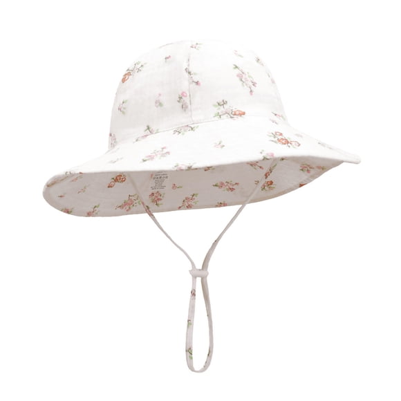 Wxirdiow Chapeau de Soleil pour Baby Baby Chapeau de Soleil Chapeau Bob de Protection Solaire pour Tout-Petit Été Chapeaux de Plage pour Enfants Grand Bord Chapeau de Jeu Extérieur pour Garçons Filles Taille P,TP