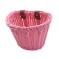 thumbnail image 1 of Almencla Kids Bike Basket Front Handlebar Basket Handwoven Multi Purpose Fits Most Bikes Pink, 1 of 8