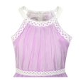thumbnail image 4 of Robe Fille Violette Brodée Papillon Robe Dos Nu Fête 5 Ans, 4 of 6