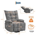 thumbnail image 4 of QinaQin Power Lift Oversized Recliner Chair Swivel Rocker with Massage and Heat Function, 4 of 9