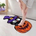 thumbnail image 4 of HANDIED Polyester carpet Cute Pumpkin Fall Halloween Bathroom Mat Microfiber Gothic Halloween Bathroom Rug Non Slip Washable Funny Pumpkin Halloween Shower Bathroom Rug Bathroom Deco, 4 of 4