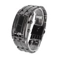 thumbnail image 1 of Electronic Clock, LED Clock Display Time Mode Binary Unique Structure Convex Arc Wrist Watch LED Water Resistant Electronic Clock, LED Wrist Watch, 1 of 7
