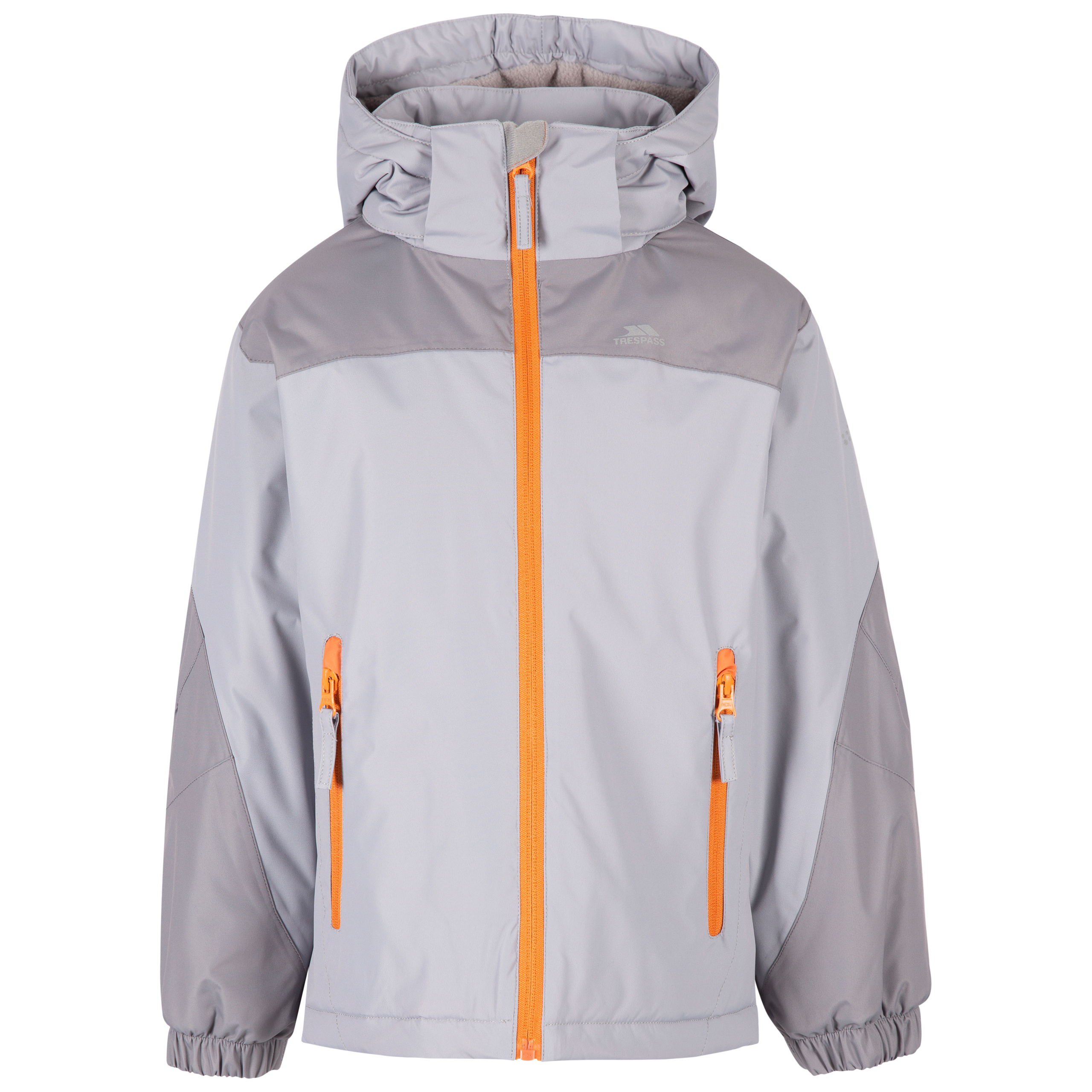 Trespass Boys Padded Waterproof Jacket 2 Zip Pockets with Detachable Hood Launch