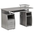 thumbnail image 1 of Pemberly Row Engineered Wood 2-Drawers Computer Desk with Keyboard Tray in Gray, 1 of 14