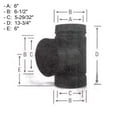 thumbnail image 2 of Selkirk Inc Cap And Tee 6 Inch DSP6TE-1, 2 of 2
