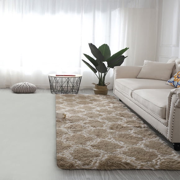 Qonioi Soft Modern Area Rug, Super Soft Suede Polyester Floor Mat, Non-Slip Runner Rug for Living Room Bedroom Hallway