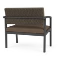 thumbnail image 5 of Lenox Steel Reception Waiting Bariatric Chair / Charcoal Steel / Brown / Brown, 5 of 5