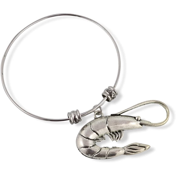 Emerald Park Jewelry Shrimp Large Fancy Bangle (alloy, womens, StainlessSteel)