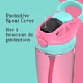 thumbnail image 2 of Contigo Kids Aubrey Water Bottle with Autospout Lid, Azalea with Jade Vine, BPA-Free, 2 of 9