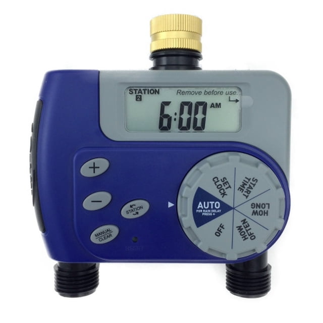 Orbit Dual Valve Digital Watering Hose Timer - Water Faucet Hose Bib Timer