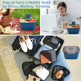 thumbnail image 5 of Salad Lunch Containers To Go, Salad Bowls With 3 Compartments, Salad Tupperware For Salad Toppings, 5 of 5