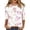 07_White, variant on Gpoecd Womens 3/4 Sleeve Blouses Round Neck Casual Plus Autumn Loose Fit Three Point Sleeve Shirt Womens Casual Tops 06_White,L