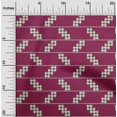 thumbnail image 1 of oneOone Viscose Chiffon Fabric Stripe & Check Kasuri Print Fabric BTY 42 Inch Wide, 1 of 4