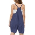 thumbnail image 4 of Plebaso Girls Summer Sleeveless Casual Solid Color Romper Spaghetti Strap Shorts Jumpsuit With Pockets, 4 of 5