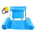 thumbnail image 2 of pitrice Lit Flottant Gonflable avec Dossier en Rangée, Durable et Portable, Chaise Longue de Loisirs Aquatiques, 2 of 7