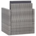 thumbnail image 3 of vidaXL Chaise de Jardin avec Coussins en Rotin Gris, 3 of 4