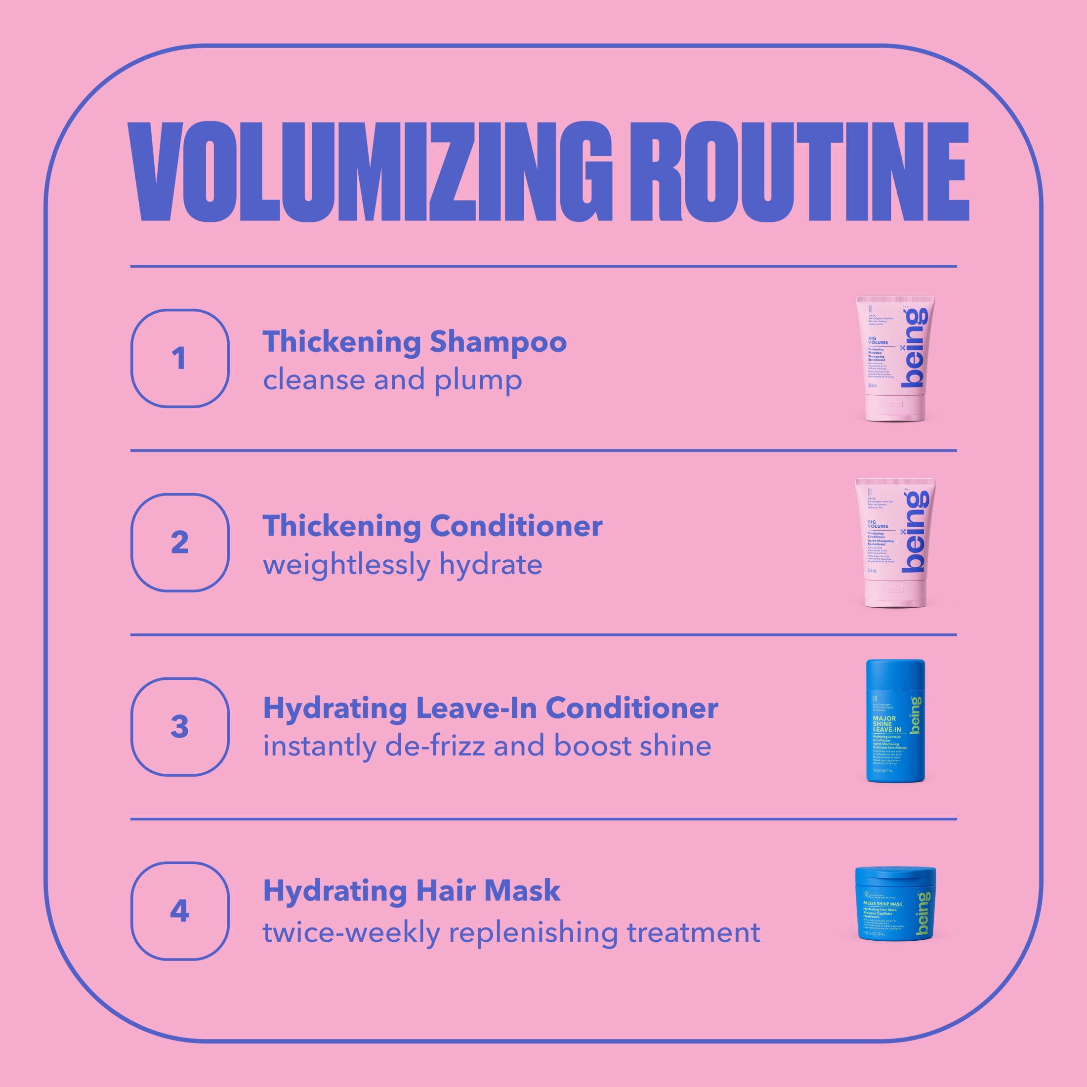 being BIG VOLUME Thickening Shampoo with Avocado and Macadamia Oil 354mL