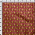 thumbnail image 3 of oneOone Viscose Chiffon Fabric Leaves & Floral Block Print Fabric BTY 42 Inch Wide, 3 of 4