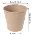 thumbnail image 2 of B Paper Biodegradable Pulp Seed Germination Pot 6X6Cm For Garden Planting Cultivation, 2 of 7