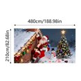thumbnail image 2 of Christ Mas Garage Door Banner Santa Snowman Xmas Festive Hanging Sign Polyester Fabric Weather Resistant Easy Installation with Ropes for Home Outdoor Indoor Parties Wall Photo Background, 2 of 4
