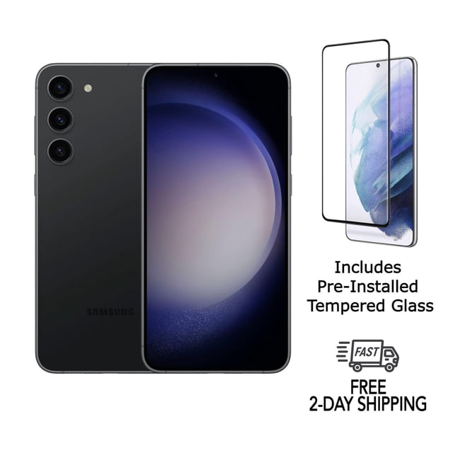 Refurbished Samsung Galaxy S23 Plus 5G S916U (Fully Unlocked) 256GB Phantom Black with Screen Protector