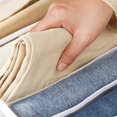 thumbnail image 4 of Oleegame 2PC Produce Storage Drawer Organizer Compartment Foldable Organizer Storage Box Storage Box For Underwear Jeans Clothes Gray, 4 of 6
