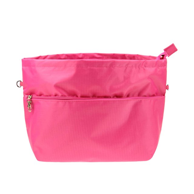 kurtrusly Stylish And Practical Expandable Purse Organiser Exquisite Workmanship Strong Waterproof Nylon Bag rose red 1 Pc