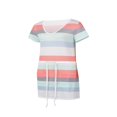 thumbnail image 4 of EIMELI Femmes Robe d'Été Bande Épissage Sling Robe V Cou Spaghetti Sangle Cordon Ceinture Robes avec Poches Bleu Clair Rose Gris XXL, 4 of 7