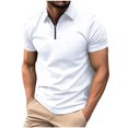 thumbnail image 1 of Birdeem Chemises pour Hommes Hommes Col à Revers Couleur Boutons Extérieur Manches Courtes Col Rabattu Blouse Chemise, 1 of 1