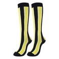 thumbnail image 3 of Bas de Compression 20-30 mmHg Longueur Genou Bas de Sport pour Bas de Compression Femmes Bas Sport Unisexe Course Cyclisme, Noir Jaune, G/TG, 3 of 8
