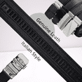 thumbnail image 3 of 2 Pack Leather Ratchet Belt for Men Adjustable Dress Belts with Click Sliding Buckle, 3 of 9