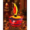 thumbnail image 1 of Diwali Inflatable Diya, 4-ft LED Blow Up Outdoor Yard Decoration, 1 of 5