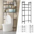 thumbnail image 2 of 3-Layer Storage Rack Above the Toilet,Stainless Steel Bathroom Storage Rack,Easy to Assemble,Space-Saving,62.99x18.5x9.84Inch,Over The Toilet Organizer,Toilet Storage, 2 of 8