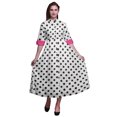 thumbnail image 1 of Bimba Robe-Chemise Mi-Mollet pour Femmes à Manches Retroussables à Imprimé Géométrique Boutonnée - Très Petit, 1 of 5