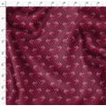thumbnail image 4 of Soimoi Red polyester Crepe Fabric Watercolor Macaw Parrot & Triangle Geometric Print Sewing Fabric Yard 42 Inch Wide, 4 of 5