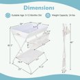 thumbnail image 2 of Costway Infant Baby Changing Table Folding Diaper Station Organizer with Storage Beige, 2 of 10