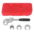 thumbnail image 2 of Universal Adjustable Double Ended Wrench, Bathroom Wrench Tap Spanner With 3pcs Size Clamp, Storage Box, 80mm Open, Disassembly Assembly Sanitary Ware For Pipe Kitchen Faucet, 2 of 8