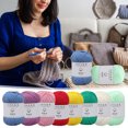 thumbnail image 1 of Vaidha 4 Strands Of Combed Milk Cotton Thread Diy Doll Cotton Crochet Thread Wool Ball, 1 of 4