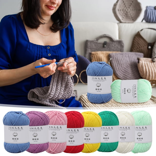 Vaidha 4 Strands Of Combed Milk Cotton Thread Diy Doll Cotton Crochet Thread Wool Ball