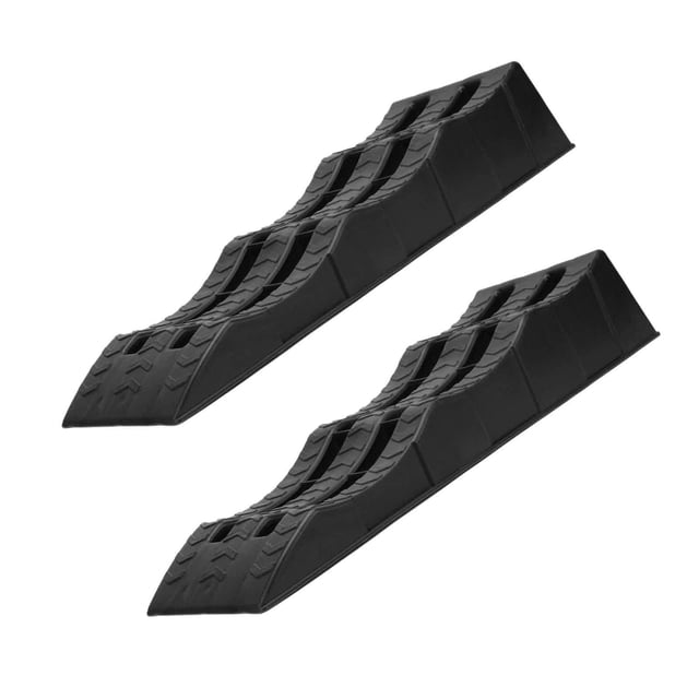 2 Pcs Rampes Portatives pour Voiture, Rampe de Nivellement Automobile, Cales de Niveleur de Roue de Voiture, Rampe de Service pour Véhicule, Stabilisateur de Pneu pour Roulotte de Voyage, VR, Camion, Capacité de 7716 Lb par Paire