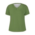 thumbnail image 3 of FAIWAD Womens Summer Tops Short Sleeve V Neck Pullover Shirts Loose Casual Solid Color Basic Tops, 3 of 3