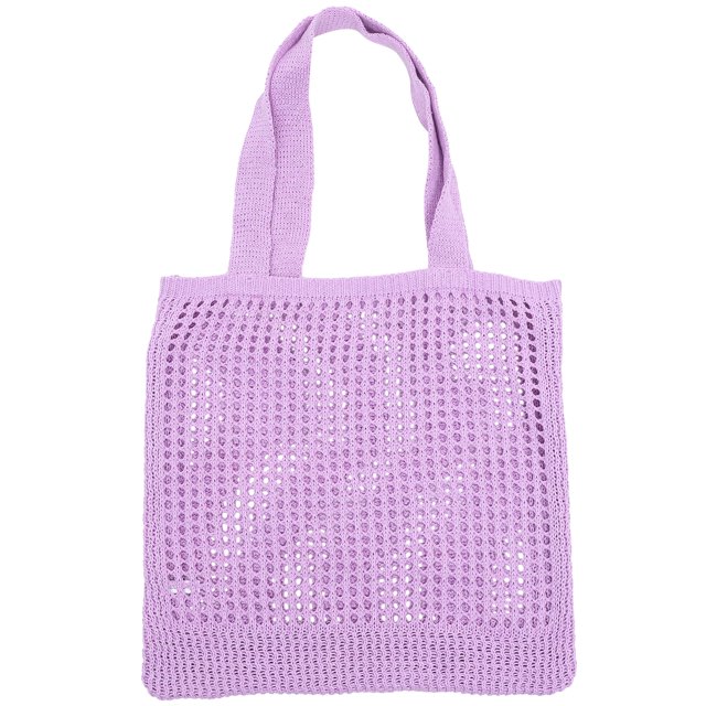 Sac Fourre-Tout pour Fille à Design Ajouré Sac Fourre-Tout Tricoté Mode Sac de Rangement pour Femme