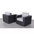 thumbnail image 3 of Living Source International Chaises de Patio avec Coussins en Noir/gris (Ensemble de 2), 3 of 3