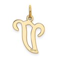thumbnail image 3 of Diamond2Deal 14K Pendentif Initiale en Or Jaune Lettre V pour Femmes, 3 of 6
