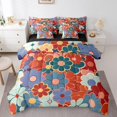 thumbnail image 1 of YST 7 Piece Groovy Flower Comforter Set, Full Size, Retro Aesthetics Floral Bedding, 1 of 5