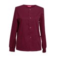 thumbnail image 1 of Womens Scrub Jacket Workwear Snap Front Warm-up Scrubs Jacket, 1 of 4