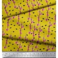 thumbnail image 2 of Soimoi Polyester Crepe Fabric Leaves,Floral & Honey Bee Insects Decor Fabric Printed Yard 42 Inch Wide, 2 of 3