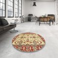 thumbnail image 3 of Ahgly Company Indoor Rectangle Abstract Mustard Yellow Oriental Area Rugs, 7' x 9', 3 of 6