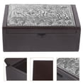 thumbnail image 2 of Wooden Recipe Box Recipe Card Holder Container Wooden Recipe Holder Card Storage Case For Desktop Random Pattern, 2 of 9